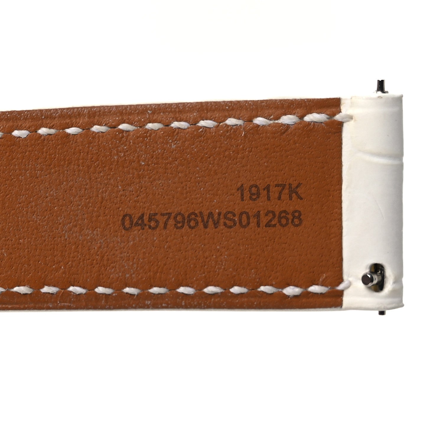 Matte Alligator Single Tour Watch Strap White
