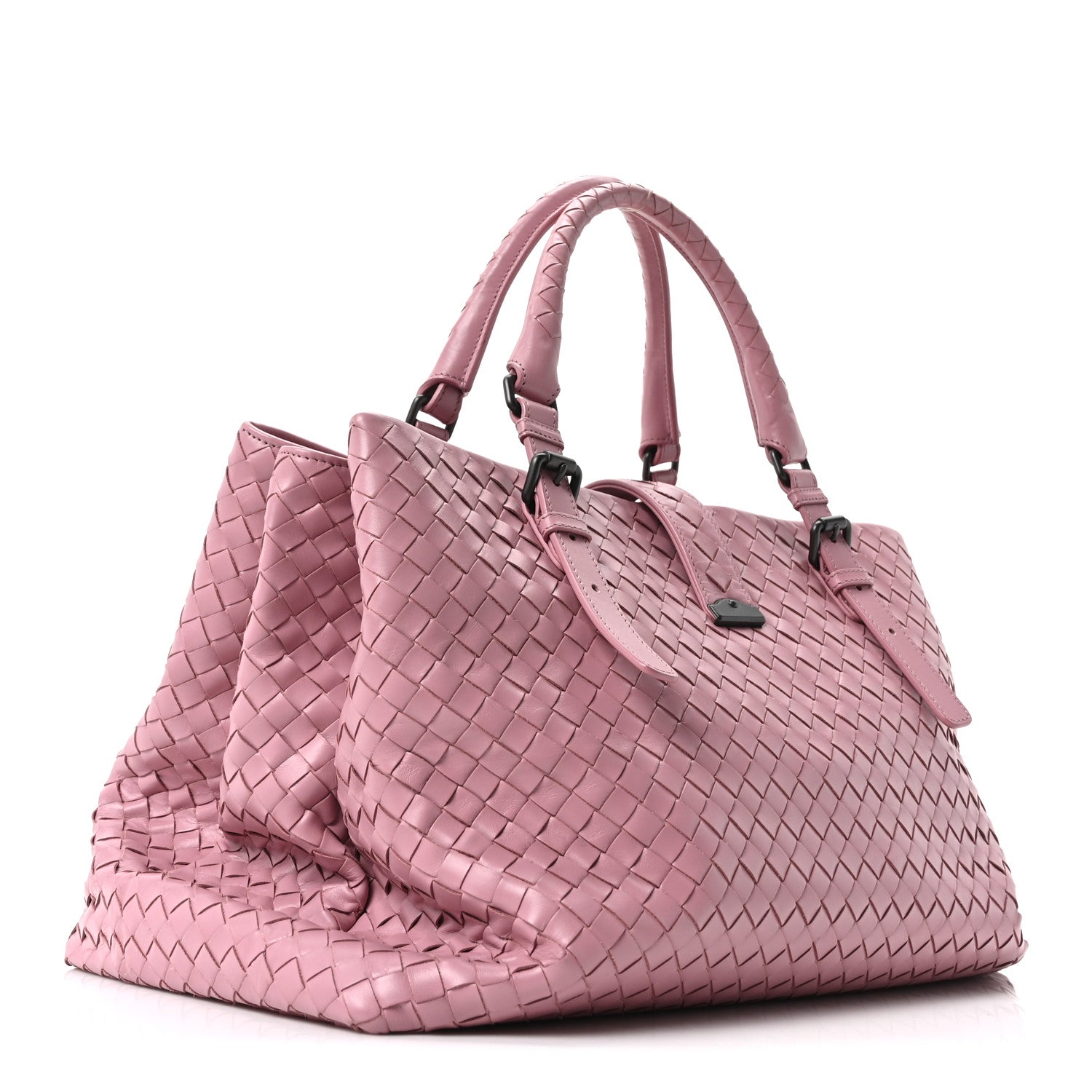 Light Calf Intrecciato Medium Roma Mallow