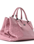 Light Calf Intrecciato Medium Roma Mallow