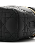 Lambskin Cannage Micro Lady D1OR Vanity Case Black