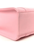 Grained Calfskin Small The Tote Bag Ribbon Pink