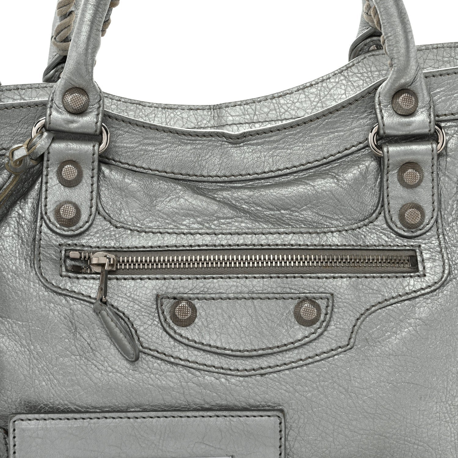 Metallic Agneau Giant 12 Silver Hardware City Gris Aluminum