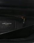 Calfskin Y Quilted Monogram Toy Loulou Crossbody Bag Black