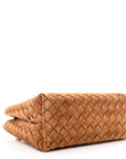 Suede Intrecciato Small Andiamo Shoulder Bag Amber