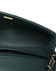 Lambskin Quilted Mini Rectangular Flap Green