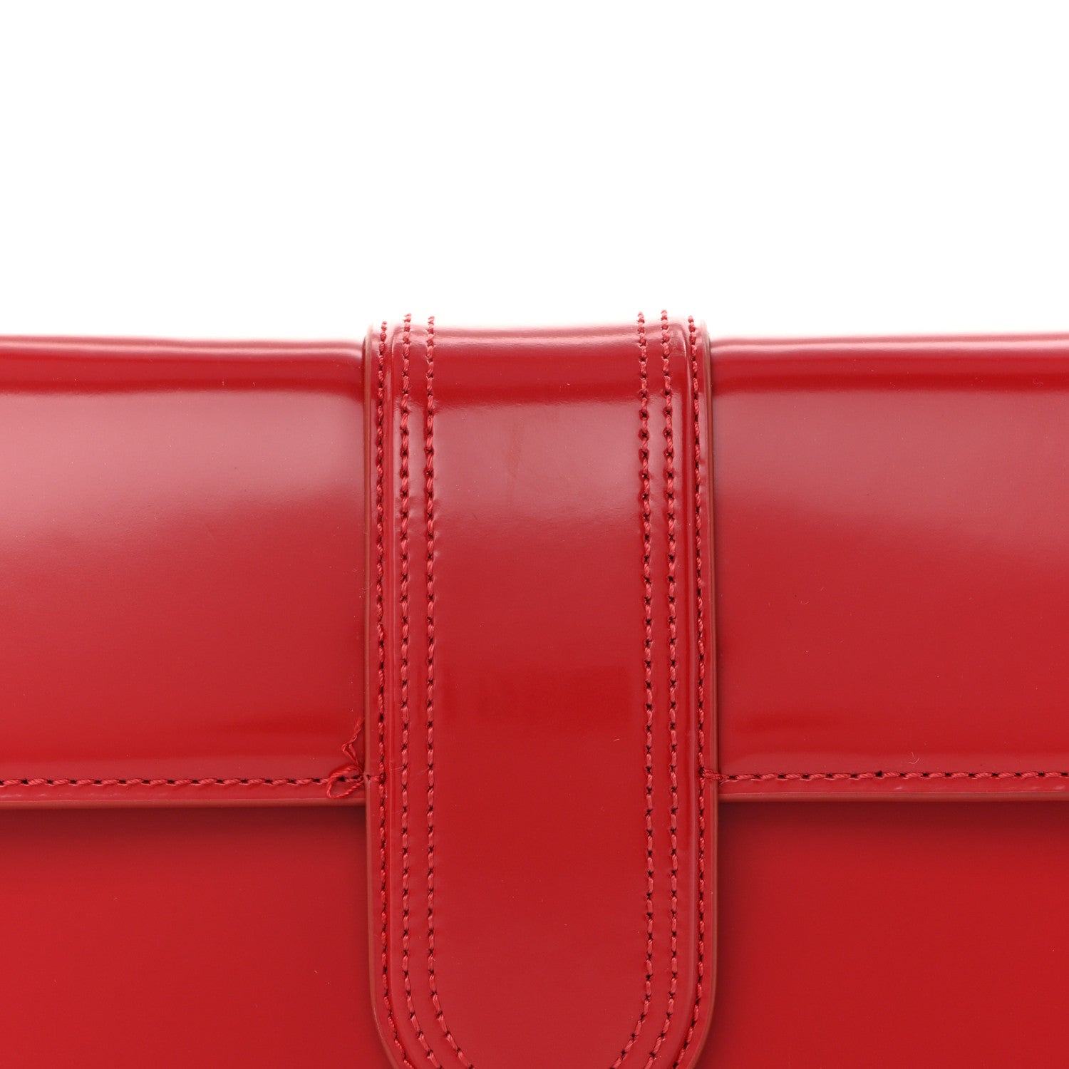 Glazed Calfskin Le Bambino Long Red