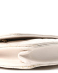 Caviar Quilted Wallet On Chain WOC White