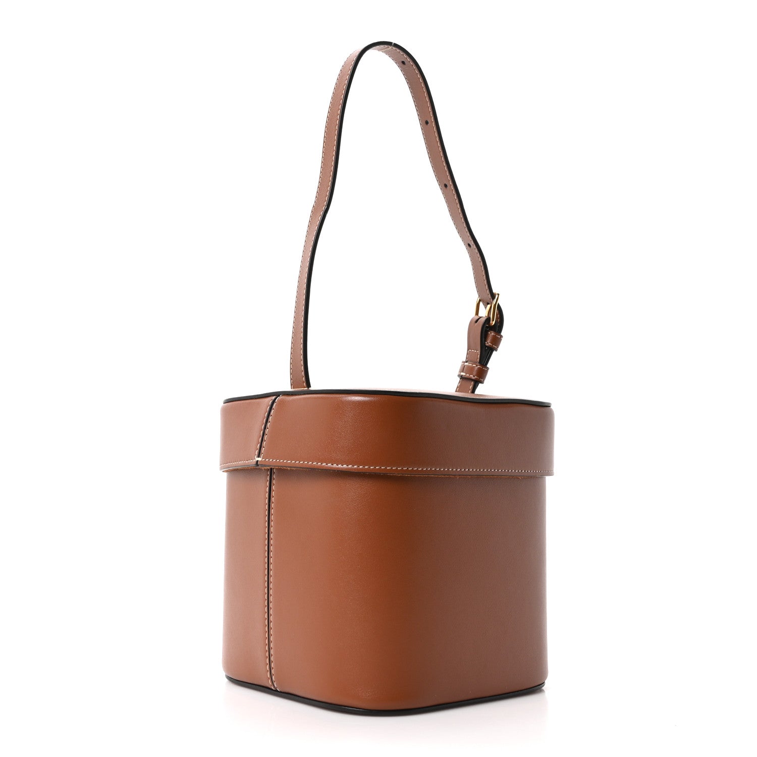 Smooth Calfskin Medium Cuir Triomphe Box Tan