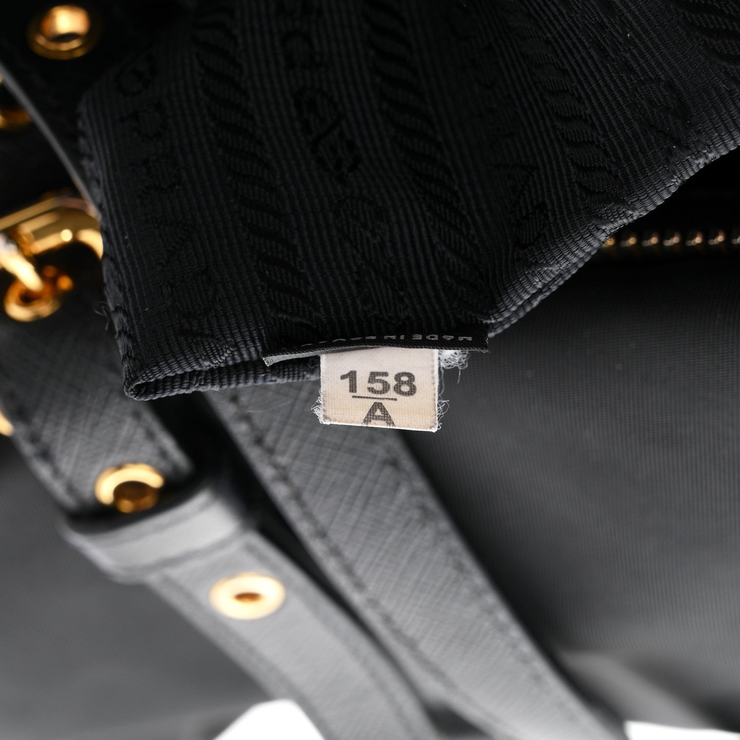 Saffiano Tessuto Nylon Shopping Tote Black