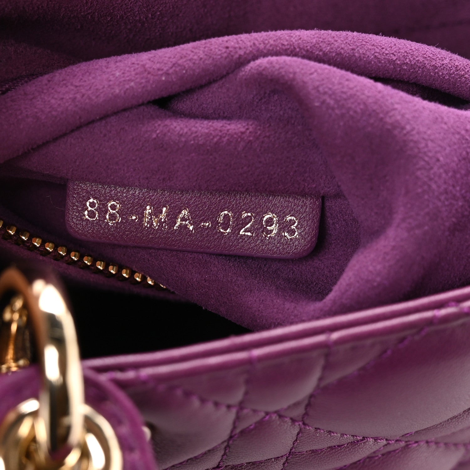 Lambskin Cannage Small My ABCD1OR Lady D1OR Purple