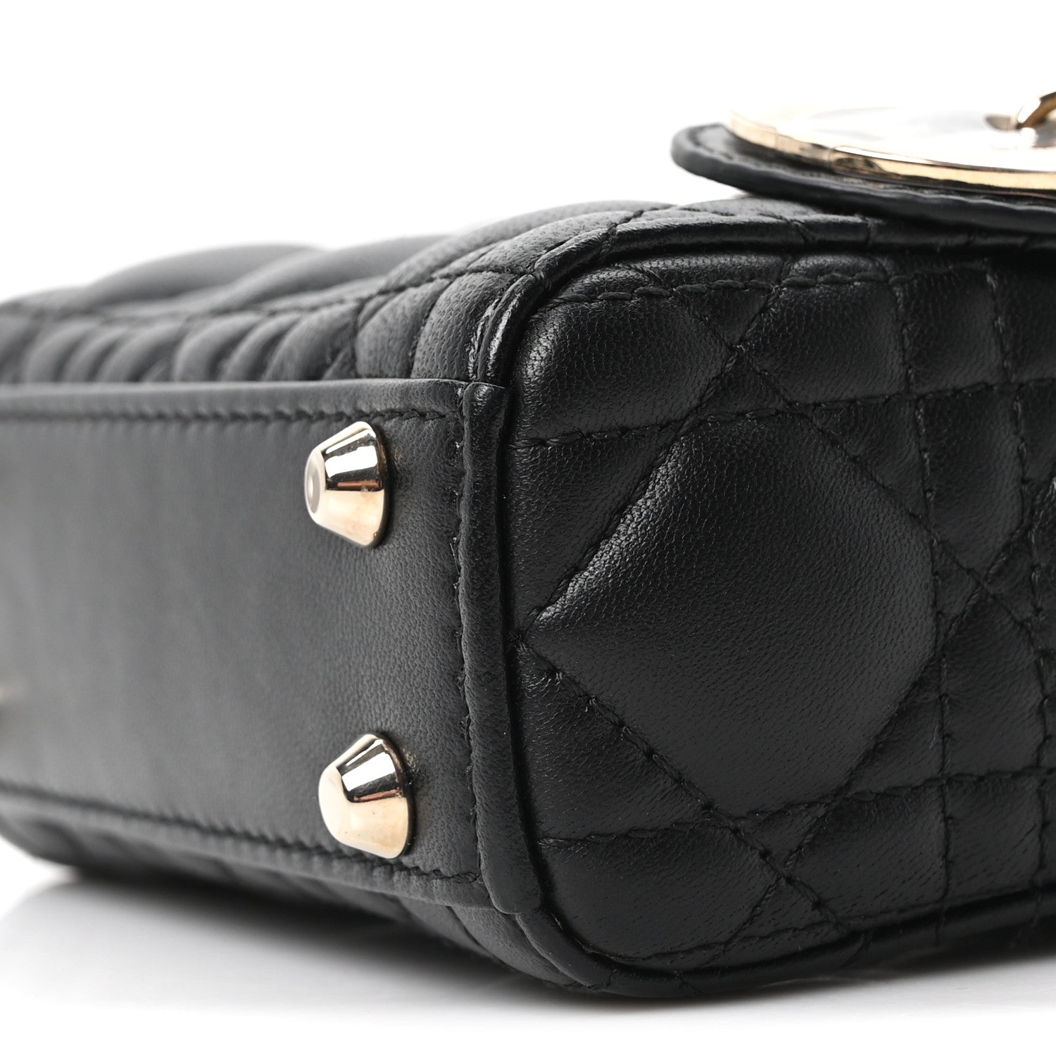 Lambskin Cannage Micro Lady D1OR Black