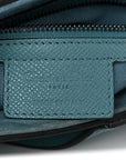 Grained Calfskin Saddle Bag Azure Blue