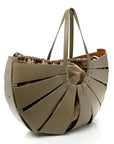 French Calfskin Large Shell Bag Taupe