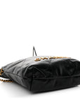 Shiny Calfskin Quilted Mini CHNL 22 Black