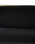 Goatskin Quilted Top Handle Slim Vanity With Chain Black