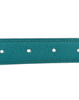 Swift Epsom 24mm Mini Constance H Belt 80 32 Bleu Paon Gold