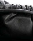 Smooth Butter Calf The Pouch Oversized Clutch Black
