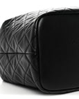 Lambskin Quilted Large Perfect Meeting Hobo Black