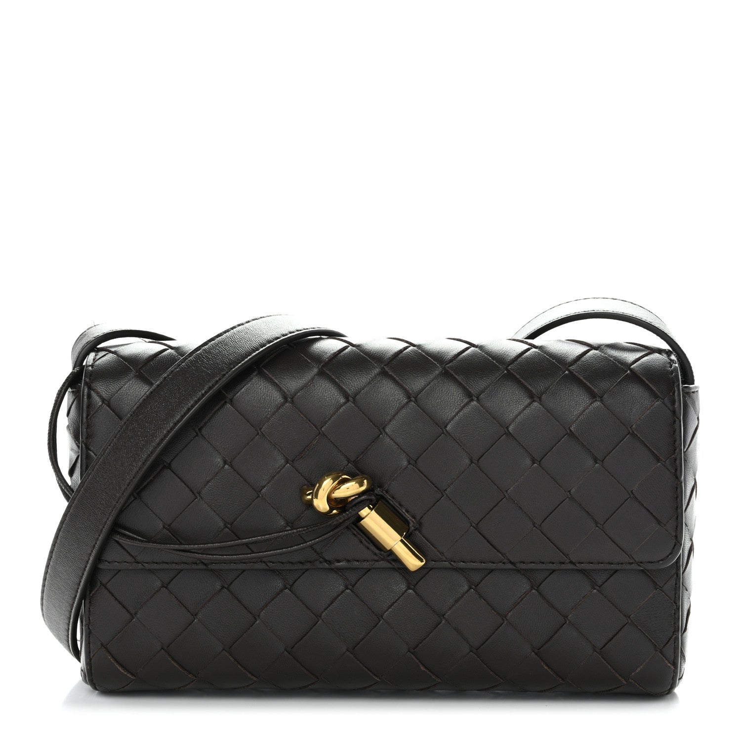 Nappa Intrecciato Mini Andiamo Crossbody Bag  Fondant