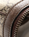 GG Supreme Monogram Textured Dollar Calfskin Web Medium Ophidia Carry-On Duffle Bag Beige Ebony New Acero