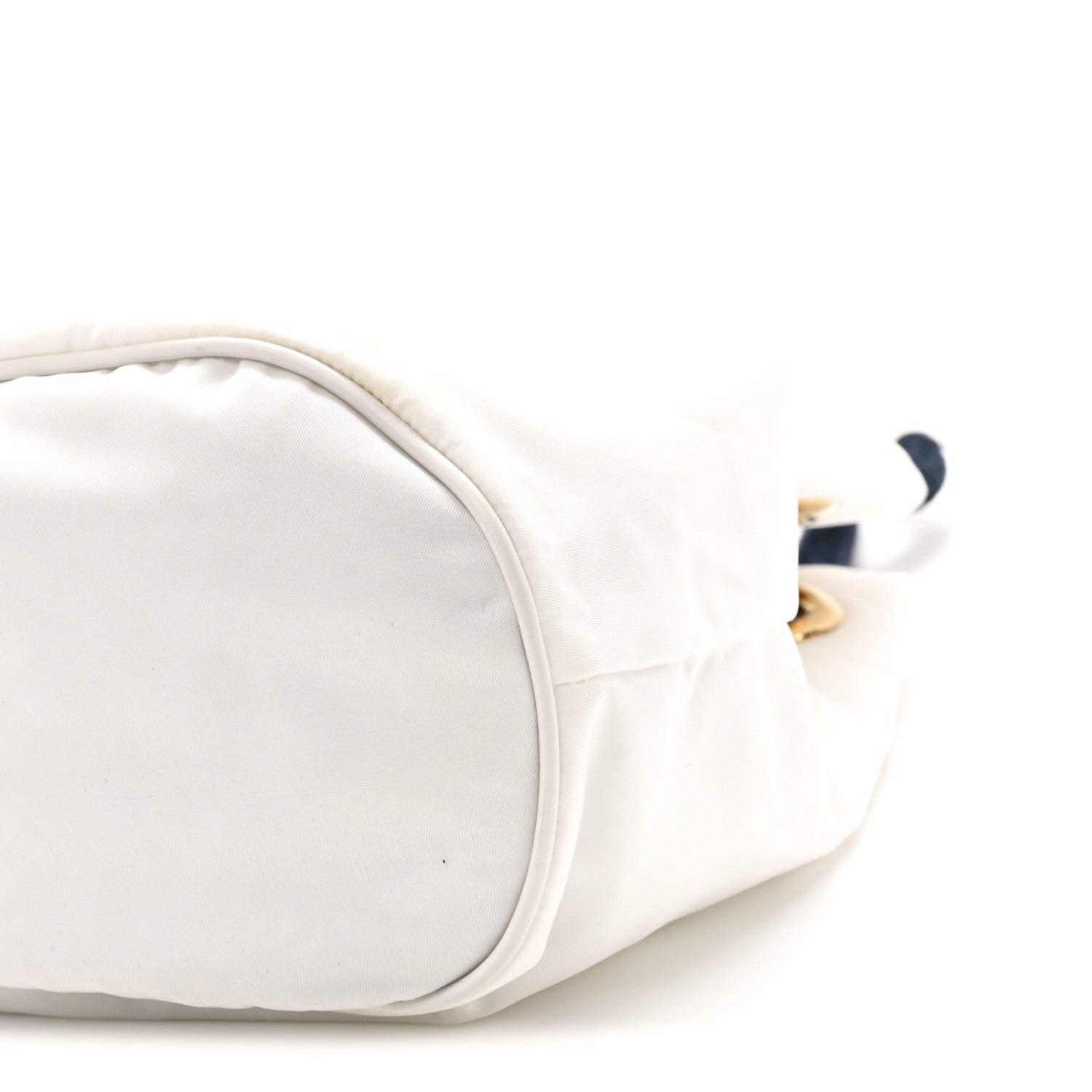 Re-Nylon Triangle Mariner Small Bucket Bag White Baltico