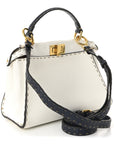 Cuoio Romano Selleria Tri-color Mini Peekaboo Iconic Satchel White Indaco Saddler