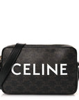 Triomphe Canvas Medium Messenger Bag Black
