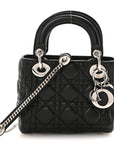 Lambskin Cannage Mini Lady D1OR Black