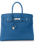 Epsom Birkin 35 Bleu Izmir