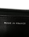 Pearly Lambskin Quilted Wallet On Chain WOC So Black