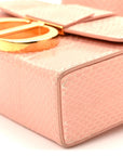 Snakeskin 30 Montaigne Box Bag Rose Clair
