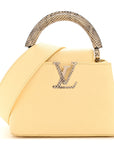 Taurillon Snakeskin Mini Capucines Banane