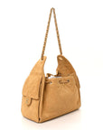 Suede Quilted Small CHNL 25 Handbag Beige