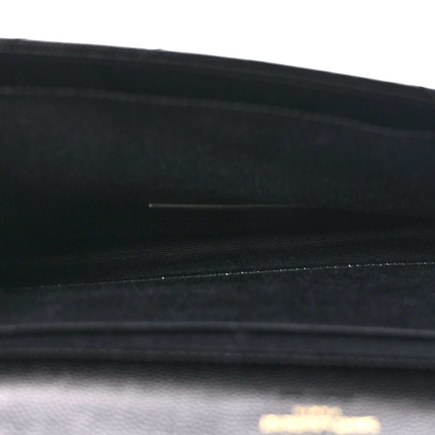 Grain De Poudre Matelasse Chevron Monogram Envelope Clutch Black