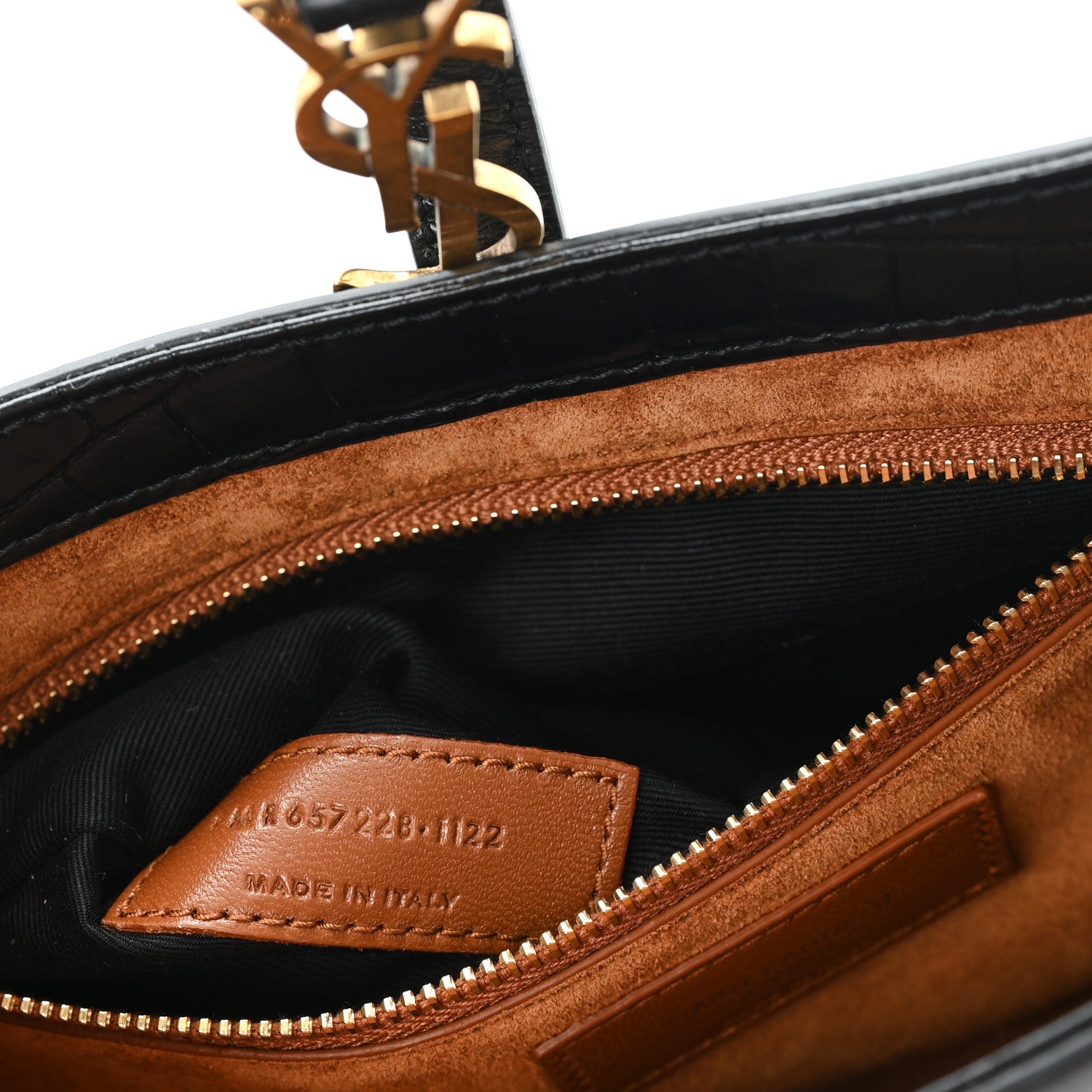Calfskin Crocodile Embossed LE 5 A 7 Hobo Black