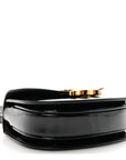 Patent Calfskin Triomphe Mini Besace Clea Black