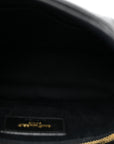 Lambskin Quilted Toy Loulou Puffer Monogram Chain Satchel Black