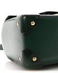 Azalea Calfskin Small Padlock Bamboo Shoulder Bag Vintage Green