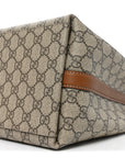 GG Supreme Monogram Medium Emblem Bucket Bag Beige Brown