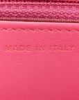 Caviar Quilted Wallet on Chain WOC Pink