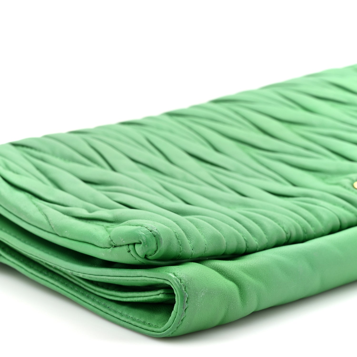 Nappa Matelasse Clutch Menta