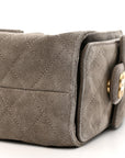 Suede Quilted Mini CHNL 25 Handbag Dark Grey