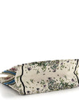 Canvas Embroidered Large D-Constellation Book Tote Latte Multicolor