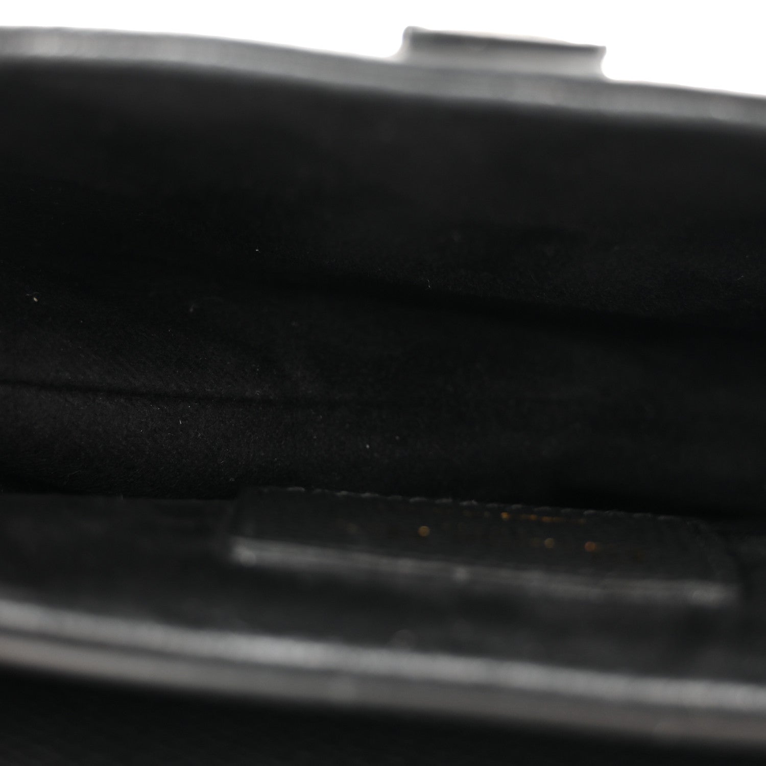 Grained Calfskin Mini Saddle Bag Black