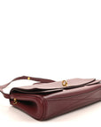 Smooth Calfskin Small Bel Air Clutch On Strap Dark Burgundy