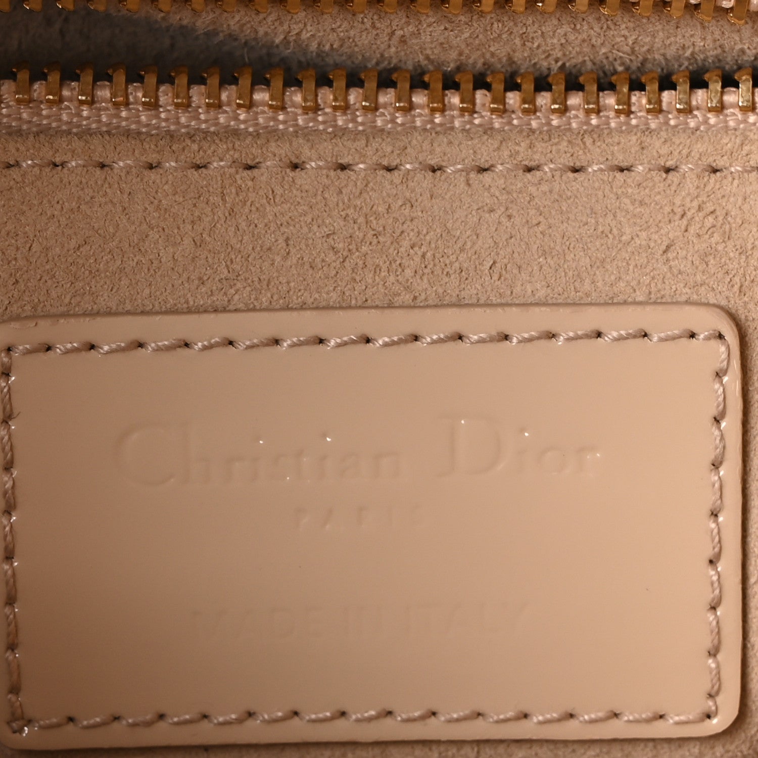 Patent Cannage Mini Lady D1OR Beige