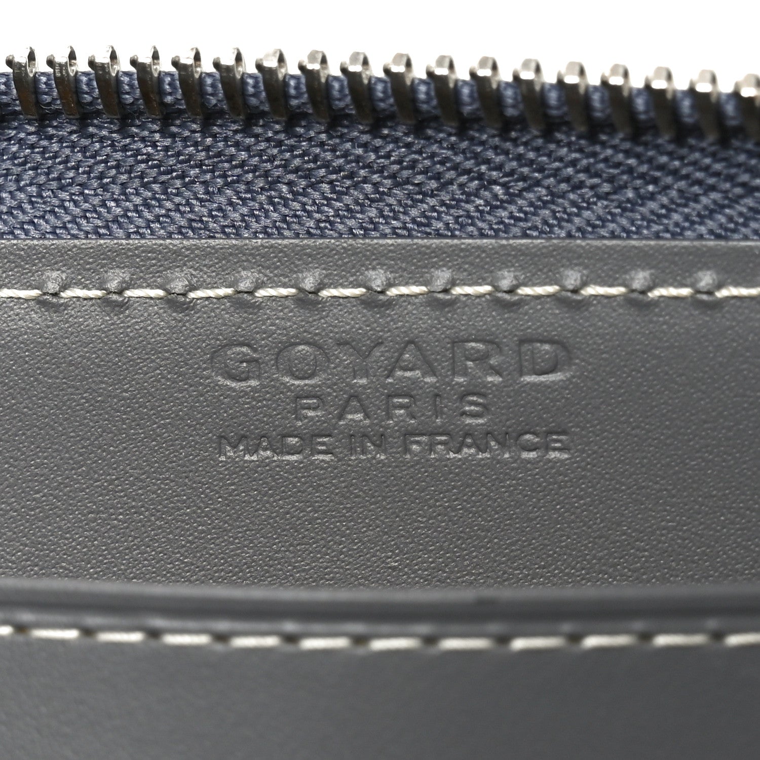 Goyardine Matignon Zip Around GM Wallet Grey