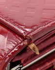 Patent Calfskin Wallet Red