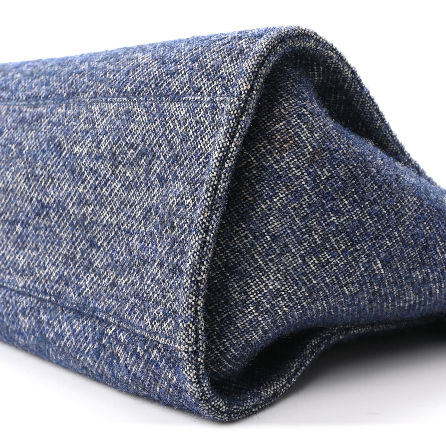 Mixed Fibers Calfskin Medium Deauville Tote Blue