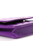 Caviar Quilted Wallet On Chain WOC Purple